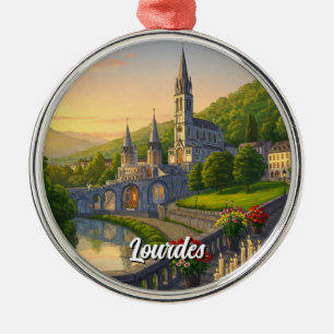 Lourdes France Travel Metal Ornament