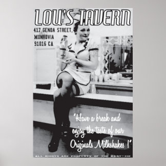 LOU'S TAVERN POSTER