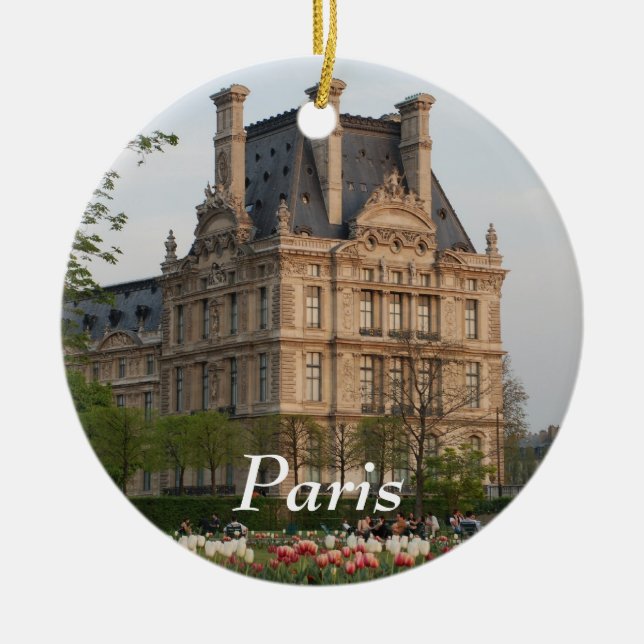 Louvre Museum Ceramic Tree Decoration (Front)