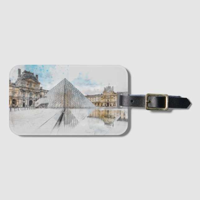 Louvre Paris, France Luggage Tag (Front Horizontal)