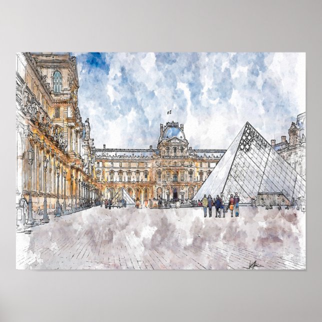 Louvre Paris Poster (Front)