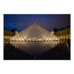 Louvre Pyramid by the architect I.M. Pei at Photo Print