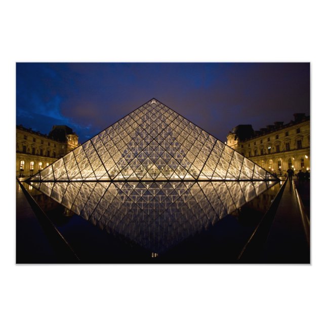 Louvre Pyramid by the architect I.M. Pei at Photo Print (Front)