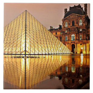 Louvre Pyramid, Paris Ceramic Tile