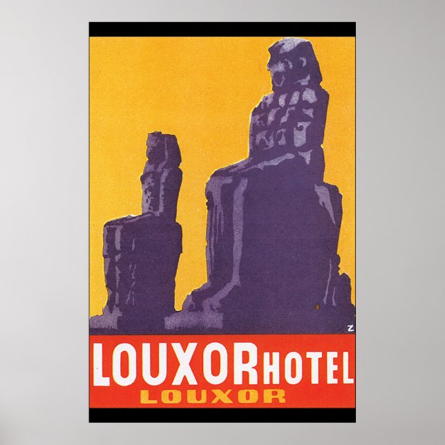 Louxor Hotel Vintage Travel Poster (Front)