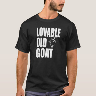LOVABLE OLD GOAT Cute Funny Farmer Dad T-Shirt