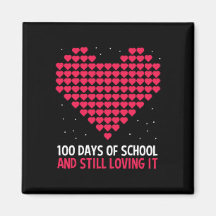 Love 100 Days Of School Gift For Teacher Student  Magnet