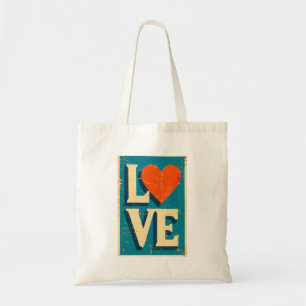 LOVE 1960s-Inspired Graphics Tote Bag