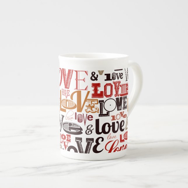 Love 1 bone china mug (Front Right)