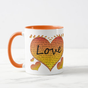 Love 1 Corinthians 13 Hearts Mug