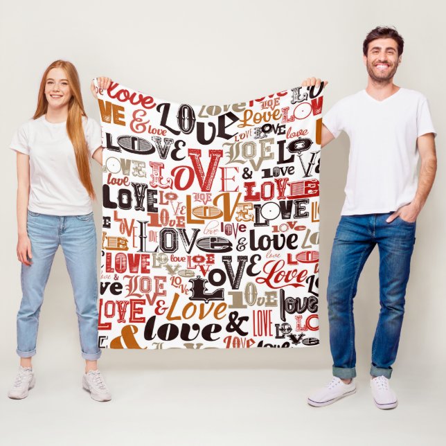 Love 1 fleece blanket (In Situ)