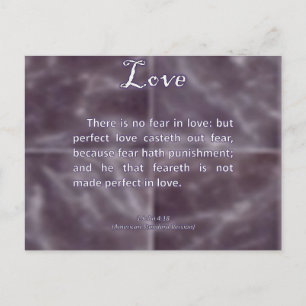 Love 1 John 4-18 Postcard