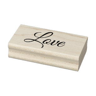 LOVE 1"x2.5" Rubber Stamp / Great Vibes