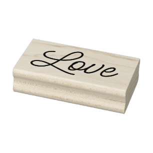LOVE 1"x2.5" Rubber Stamp / Meow Script