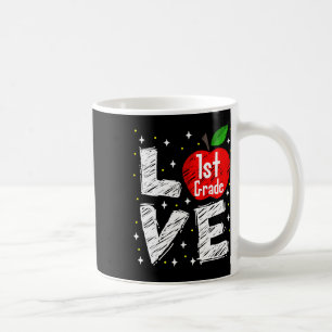 Love 1st Grade Apple Fun Ck To School Teacher Gift Coffee Mug