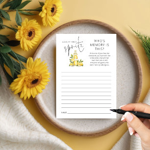 Love 1st Spritz Who’s Memory Bridal Shower Game Invitation