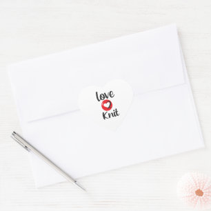 Love 2 Knit Heart Sticker