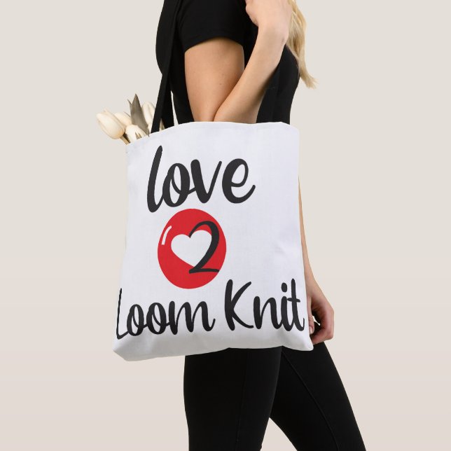 Love 2 Loom Knit Tote Bag (Close Up)