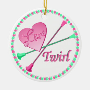 Love 2 Twirl Photo Ceramic Tree Decoration