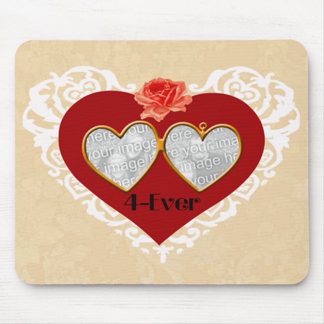 Love 4 Ever Locket Mouse Pad (Front)