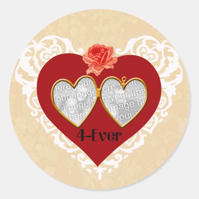 Love 4 Ever Locket Stickers (Front)