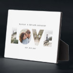 Love 4 photo simple modern personalised gift canva plaque<br><div class="desc">Love 4 photo simple modern personalised anniversary,  wedding,  birthday or Christmas gift for the one you love.</div>