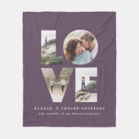 Love 4 photo simple modern personalised gift fleec
