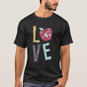 Love 4Th Fourth Grade Teacher Back To School T-Shirt