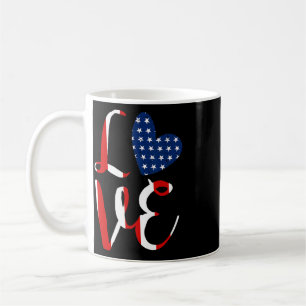 Love 4th Of July Independence Day Red White And Bl Coffee Mug
