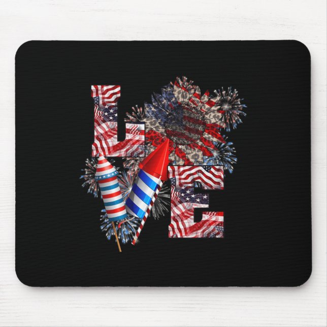 Love - 4th of July  Mouse Pad (Front)