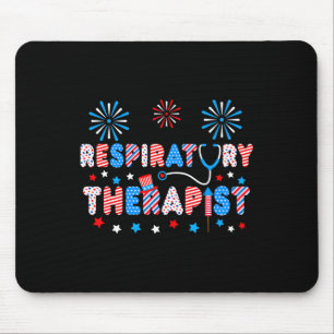 Love 4th Of July Stethoscope Respiratory Therapist Mouse Pad