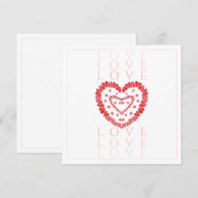 LOVE 5.25" Square Flat Card  (Front/Back)