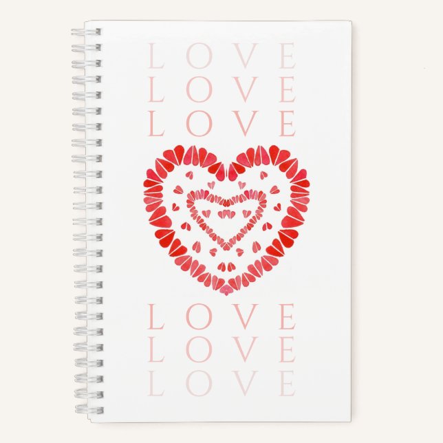 LOVE 5.5x8.5 Spiral Notebook (Front)