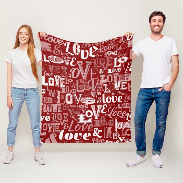 Love 5 fleece blanket (In Situ)