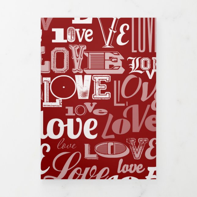 Love 5 Tri-Fold holiday card (Cover)