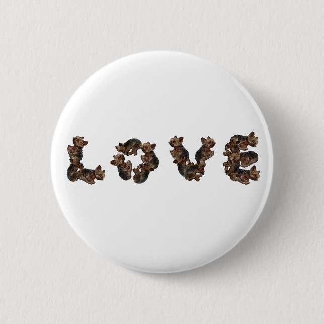 Love 6 Cm Round Badge (Front)