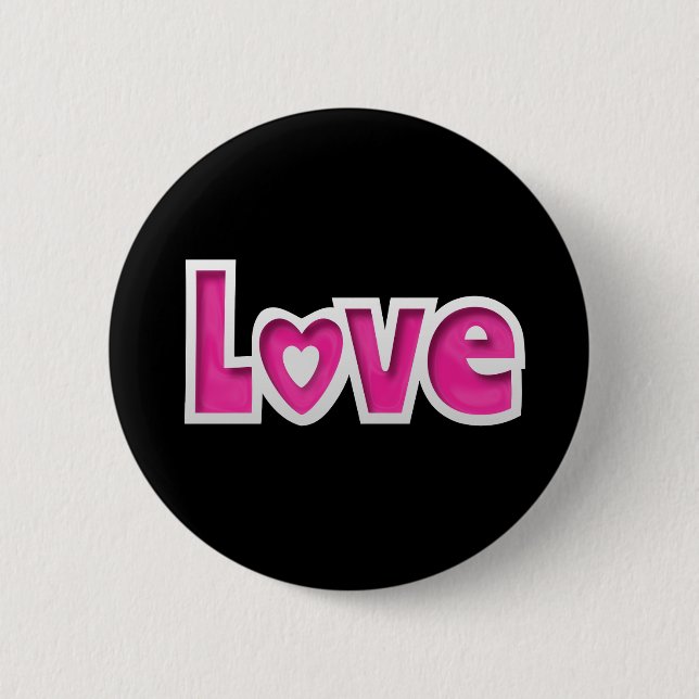 Love 6 Cm Round Badge (Front)