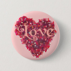 Love 6 Cm Round Badge