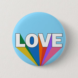 Love 6 Cm Round Badge