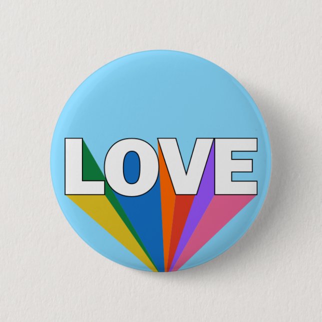 Love 6 Cm Round Badge (Front)