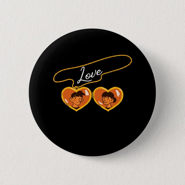 Love 6 Cm Round Badge (Front)
