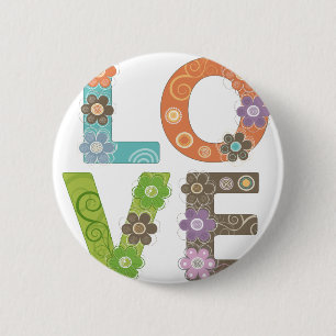 Love 6 Cm Round Badge