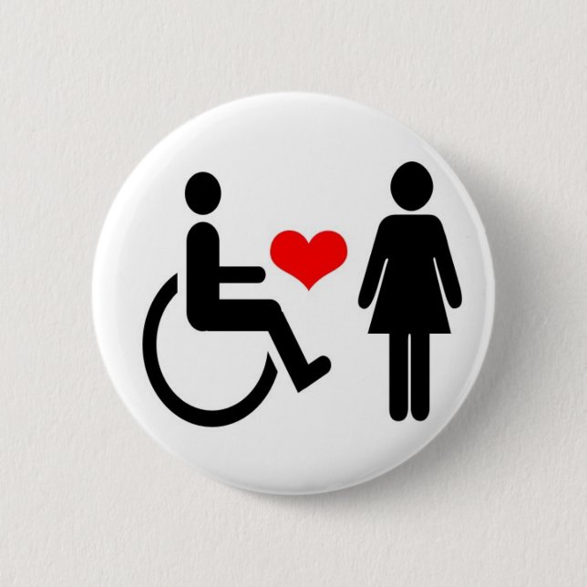 love 6 cm round badge (Front)