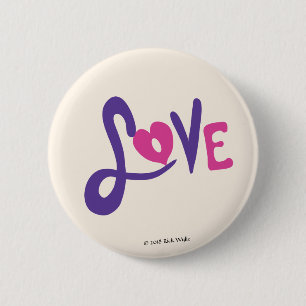 Love 6 Cm Round Badge
