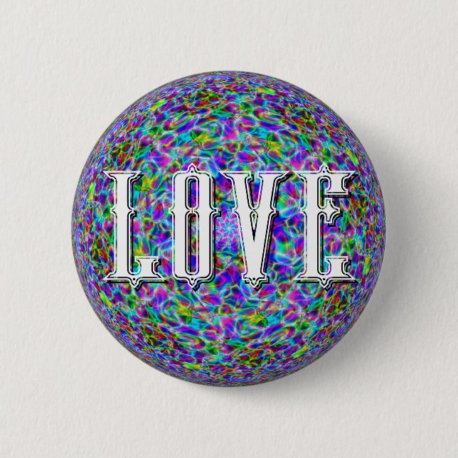 LOVE 6 CM ROUND BADGE (Front)