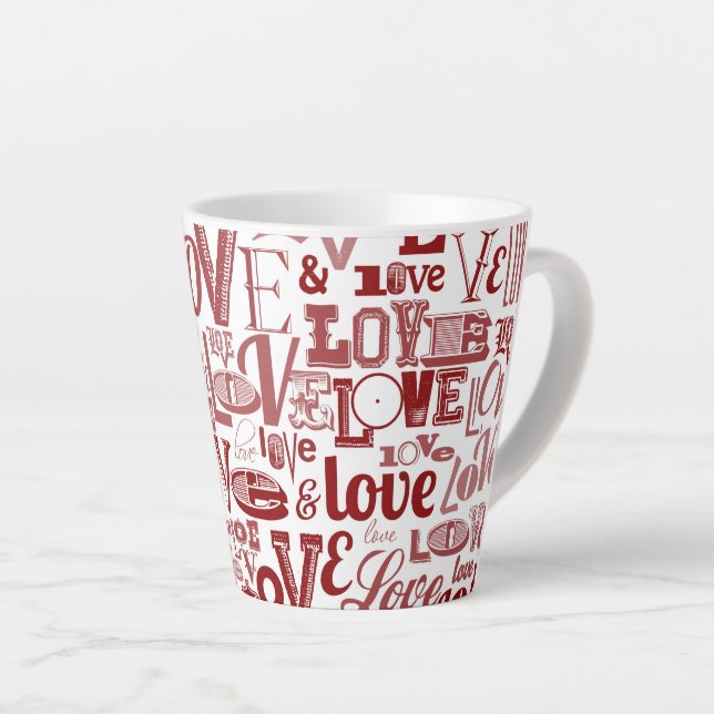 Love 6 latte mug (Right Angle)