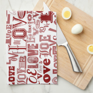 Love 6 tea towel