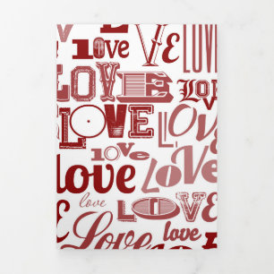 Love 6 Tri-Fold holiday card