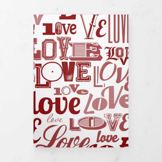 Love 6 Tri-Fold holiday card (Cover)