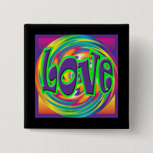 Love '70s Style 15 Cm Square Badge